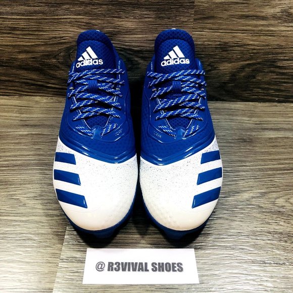NWOB Adidas Men's Icon V Bounce Royal/White Baseball Cleats- Sz 10.5 - Picture 6 of 10